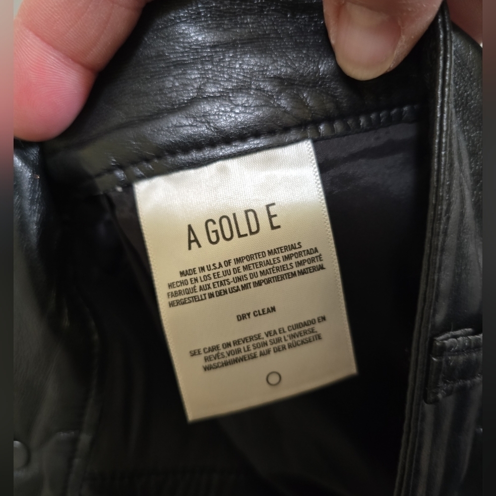 AGOLDE Recycled Leather Angled Hem Short 28 - Picture 8 of 10